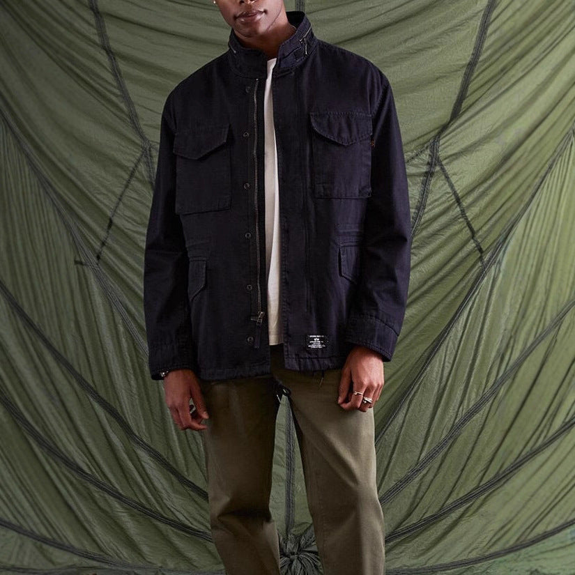 Herren praktische Utility-Jacke mit mehreren Taschen Heidi-Mode