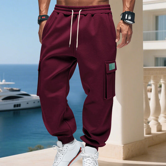 Herren Cargo-Jogginghose mit verstellbarem Kordelzug und praktischen Taschen Heidi-Mode