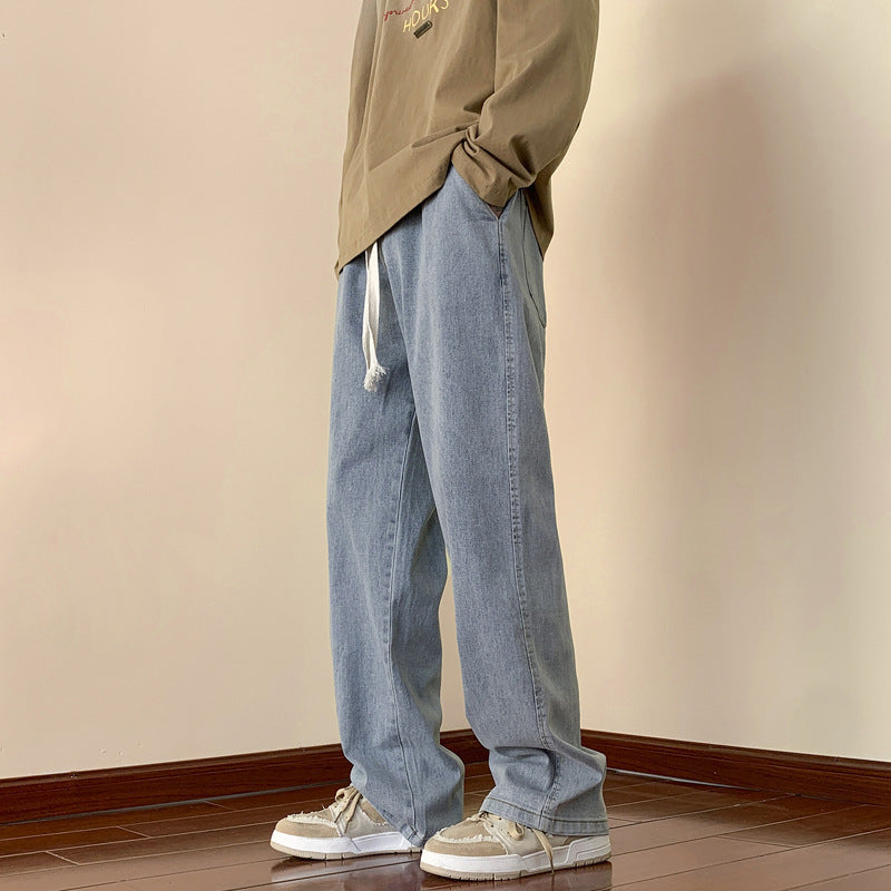 Herren lässige Denim-Hose mit bequemem Schnitt und elastischem Bund Heidi-Mode