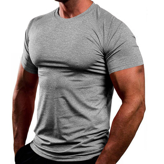 Herren Atmungsaktives Fitness-T-Shirt aus leichtem Stoff mit körperbetontem Schnitt Heidi-Mode