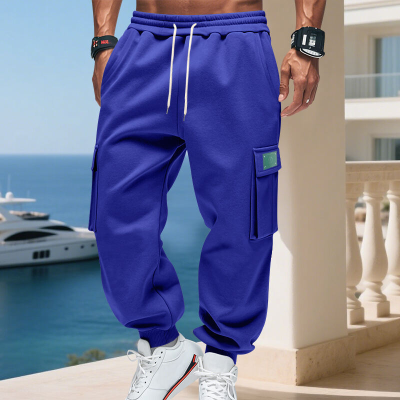 Herren Cargo-Jogginghose mit verstellbarem Kordelzug und praktischen Taschen Heidi-Mode