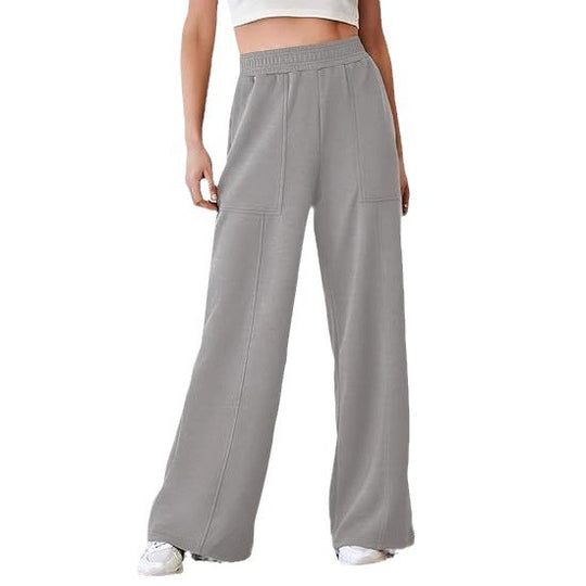 Damen weite Lounge-Hose mit elastischem Bund und praktischen Seitentaschen Heidi-Mode