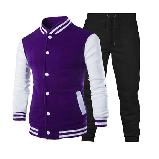 Herren sportliche Collegejacke mit praktischen Taschen und atmungsaktiver Baumwolle Heidi-Mode