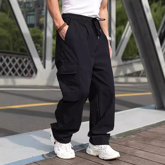 Herren Cargo-Hose mit vielen funktionalen Taschen und lockerer Passform Heidi-Mode