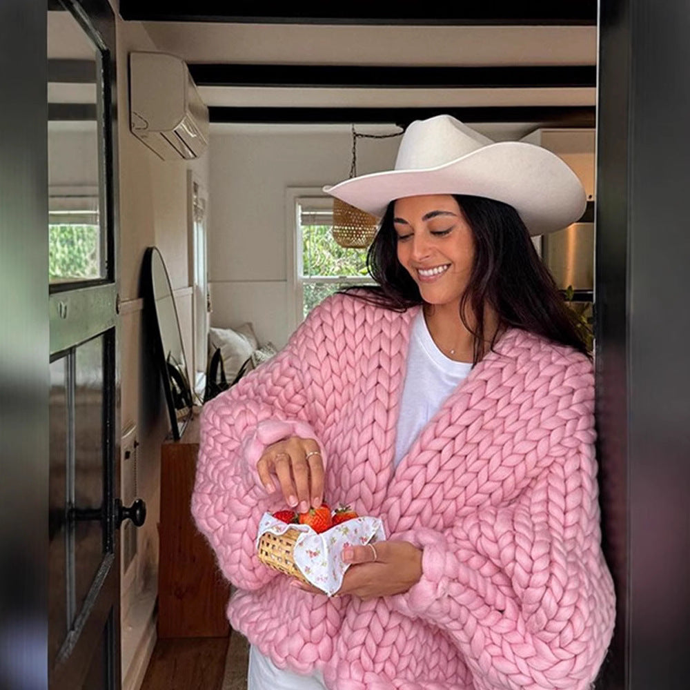 Damen Strickjacke aus kuscheligem Material Heidi-Mode