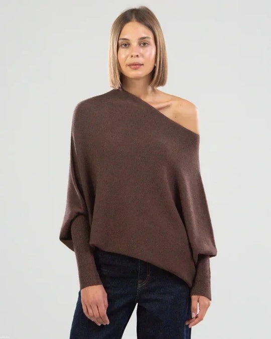 Damen Oversized Pullover mit weitem Schnitt und eleganten Details Heidi-Mode