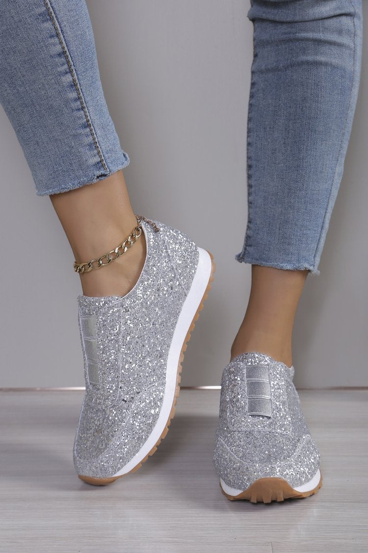 Damen Glitzernde Slip-On Sneakers Heidi-Mode