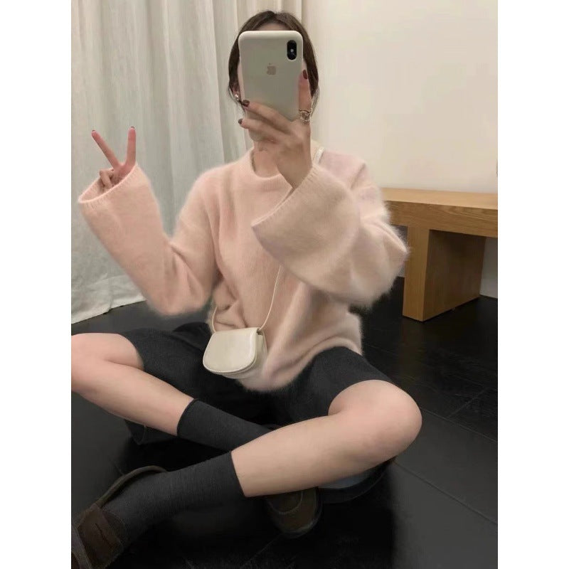 Damen kuscheliger Pullover mit Boxy-Schnitt Heidi-Mode