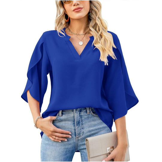 Heidi-Mode | Elegante V-Ausschnitt Bluse