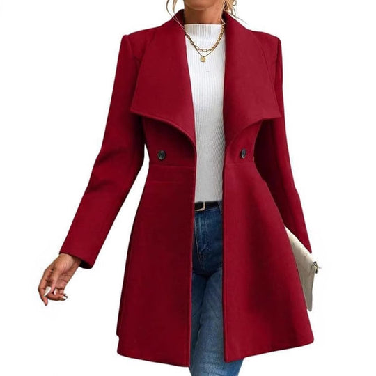 Damen schicke Übergangsjacke mit weitem Kragen Heidi-Mode