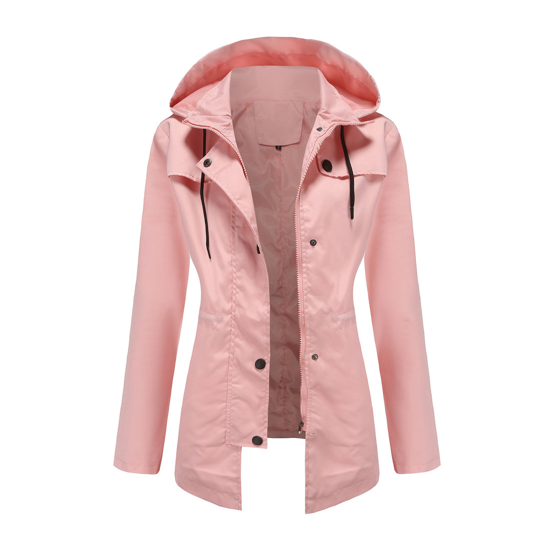 Damen wetterfeste Freizeitjacke mit verstellbarer Kapuze Heidi-Mode