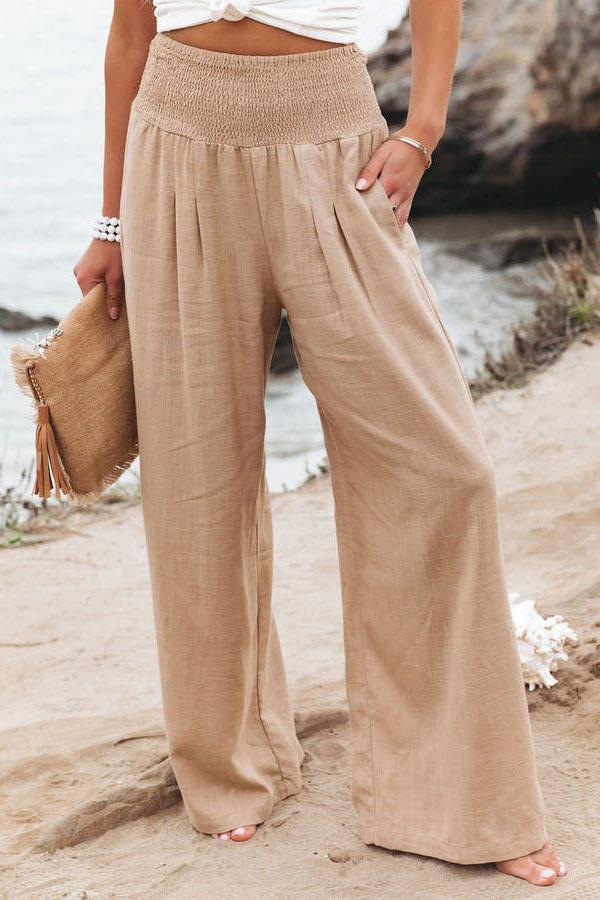 Damen weiter Sommerhose mit elastischem Bund Heidi-Mode