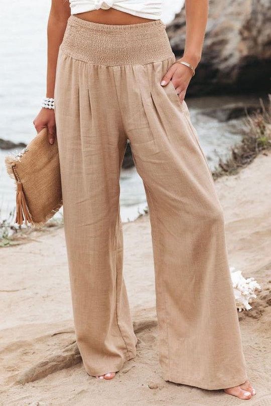 Damen weiter Sommerhose mit elastischem Bund Heidi-Mode