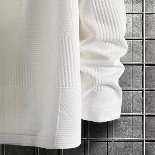 Herren gestepptes Überhemd mit strukturierter Oberfläche Heidi-Mode