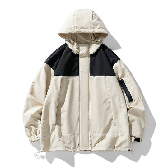 Herren funktionale Wetterjacke mit innovativem Kapuzen-Design und atmungsaktiven Einsätzen Heidi-Mode