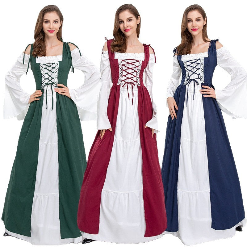 Damen historisches Märchenkleid mit elegantem Oberteil und ausgestellten Ärmeln Heidi