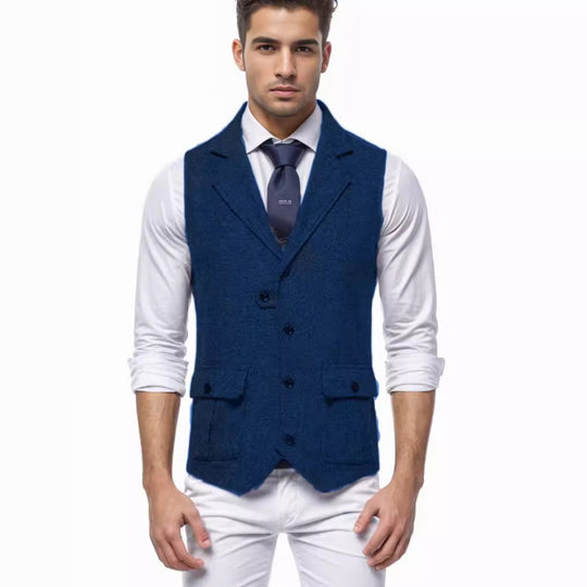 Herren elegante Weste im Hahnentrittmuster Heidi-Mode