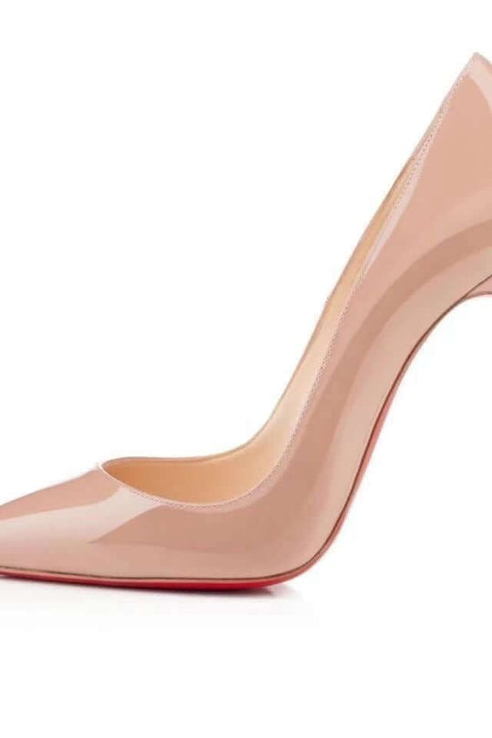 Heidi-Mode | Spitz Zulaufende 1rote Boden Schuhe