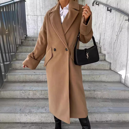 Damen Eleganter Oversized-Wollmantel Heidi-Mode