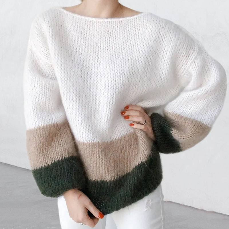 Damen modischer Strickpullover mit weichem Material und lässigem Schnitt Heidi-Mode