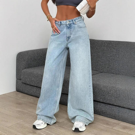 Damen Weite Jeans im lässigen Oversized-Schnitt Heidi-Mode
