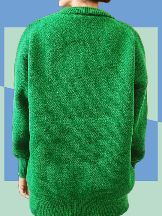 Damen Weihnachts-Pullover mit 3D-Elementen und festlichen Applikationen Heidi-Mode