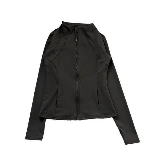 Damen Sportjacke mit hochgeschlossenem Kragen und durchgehendem Reißverschluss Heidi-Mode