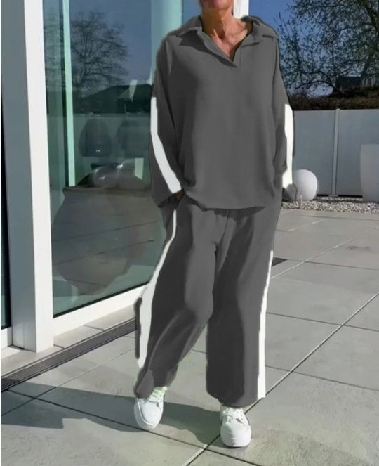 Damen modisches Freizeitanzug-Set mit sportlichem Schnitt Heidi-Mode