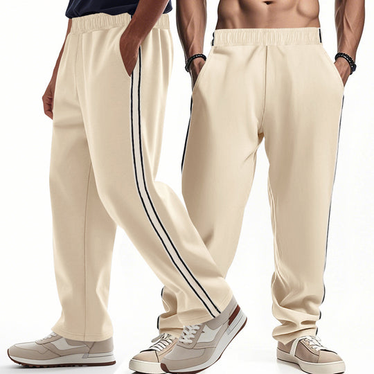 Herren Sportliche Freizeithose mit seitlichen Streifen und elastischem Bund Heidi-Mode