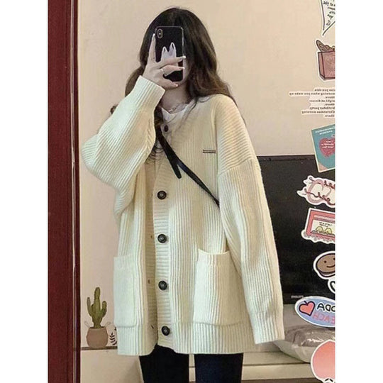 Damen Grobstrick-Cardigan mit Taschen und weichem Schnitt Heidi-Mode