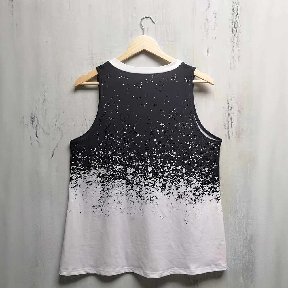 Damen ärmelloses Top mit Knopfleiste und stylischem Farbverlauf Heidi-Mode