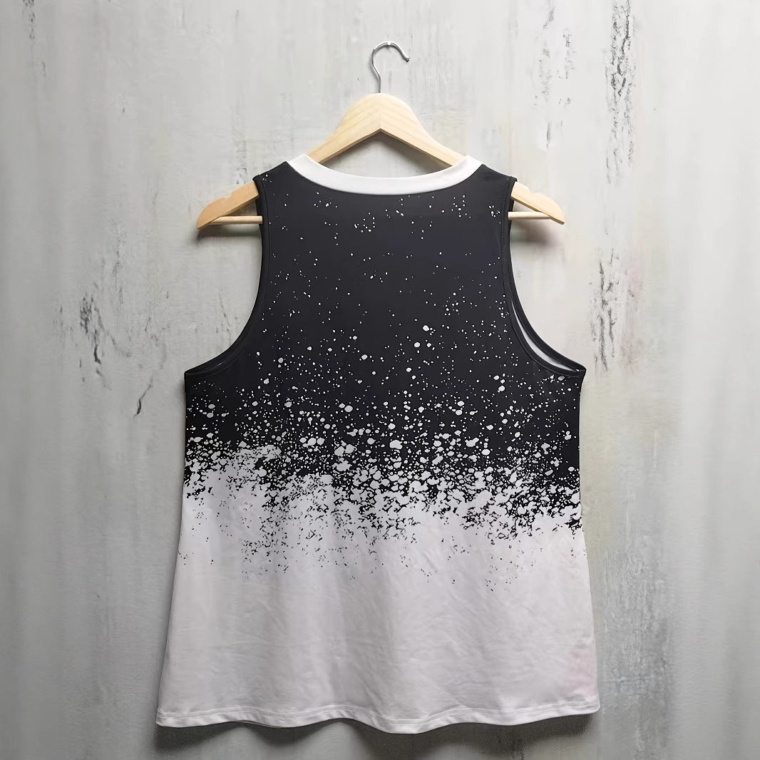 Damen ärmelloses Top mit Knopfleiste und stylischem Farbverlauf Heidi-Mode