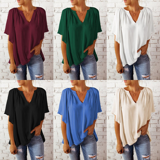 Damen elegante Chiffon-Bluse Heidi-Mode
