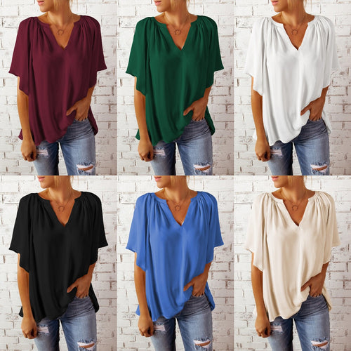 Damen elegante Chiffon-Bluse Heidi-Mode