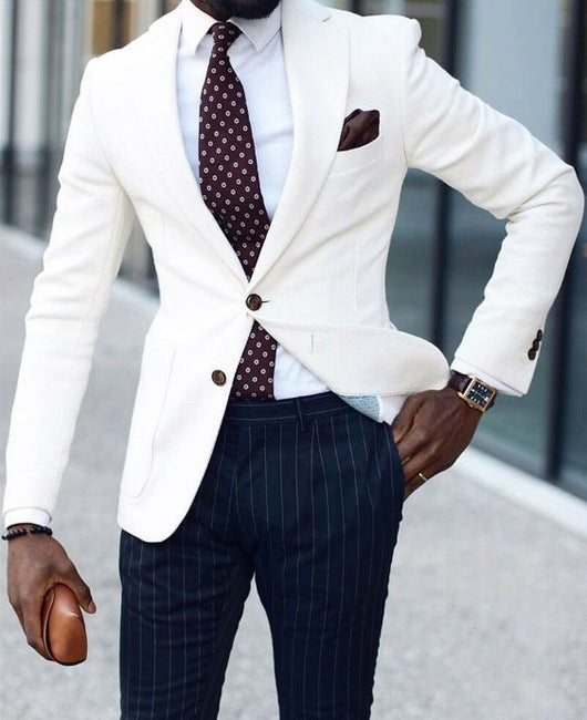 Herren eleganter Leinenblazer mit schmalem Schnitt Heidi-Mode