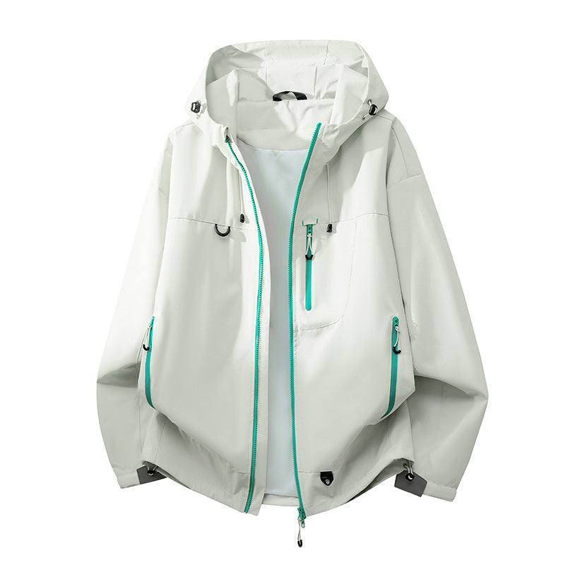 Damen technische Outdoorjacke mit multifunktionalen Taschen und verstellbarem Kapuzensystem Heidi-Mode