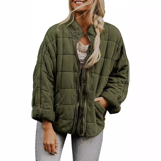 Damen Quilted Jacke mit praktischen Taschen und schnittfestem Design Heidi-Mode