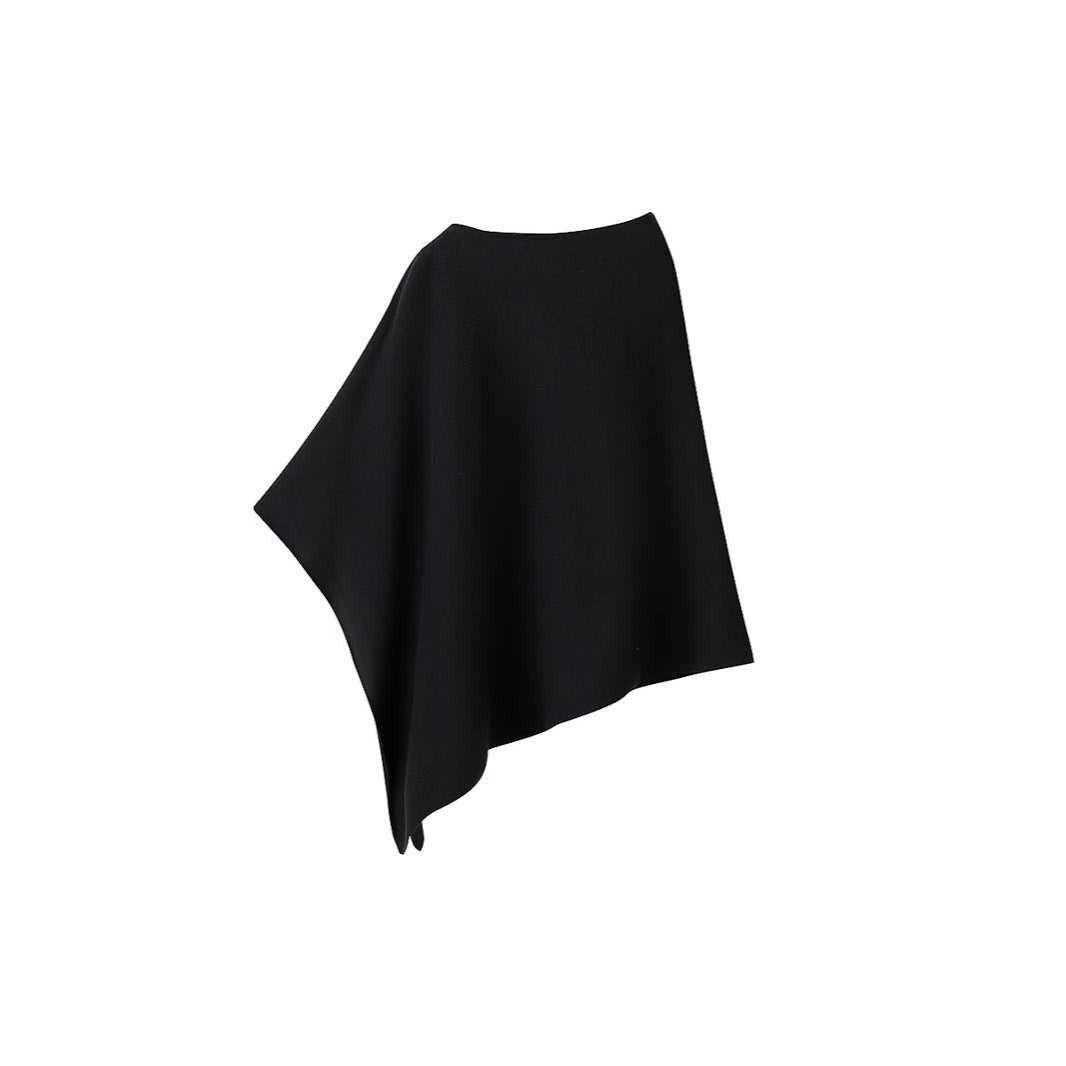 Damen Poncho aus weichem, hochwertigem Material mit elegantem Schnitt Heidi-Mode