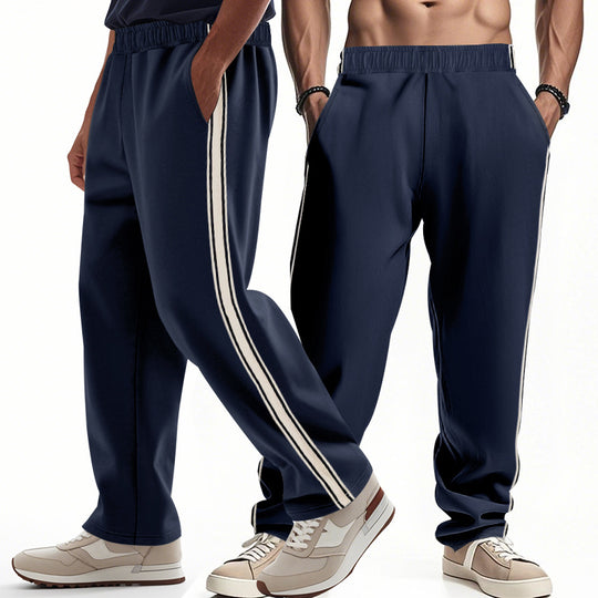 Herren Sportliche Freizeithose mit seitlichen Streifen und elastischem Bund Heidi-Mode