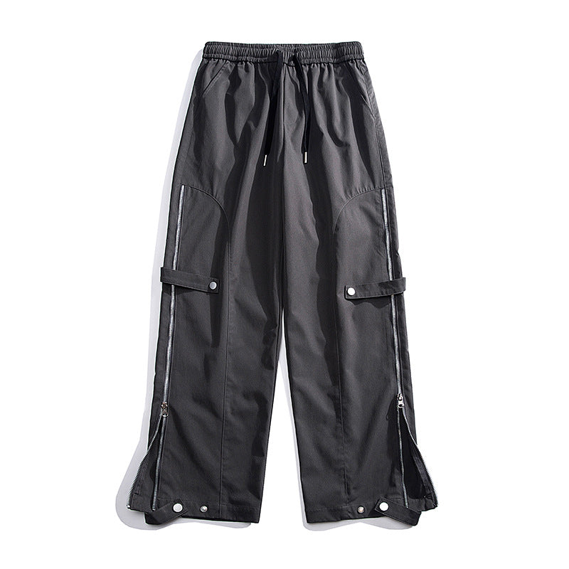 Damen moderne Cargo-Hose mit Reißverschluss und praktischen Taschen Heidi-Mode
