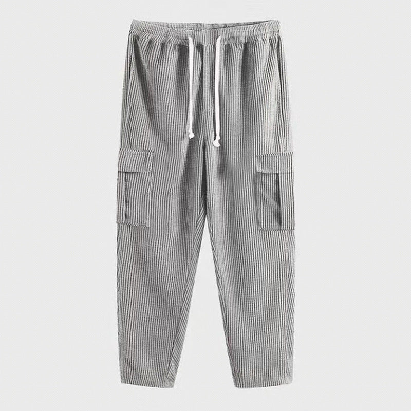 Damen Cargo-Hose mit elastischem Bund und praktischen Seitentaschen Heidi-Mode