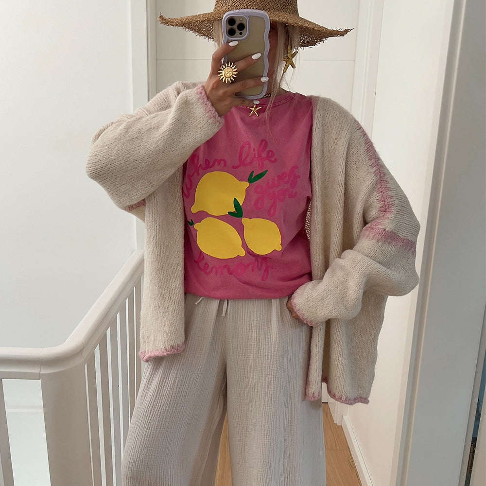 Damen gemütliche Strickjacke mit weichem Garn und offener Schnittführung Heidi-Mode