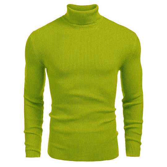 Herren Rollkragenpullover aus feinem Rippstrick Heidi-Mode