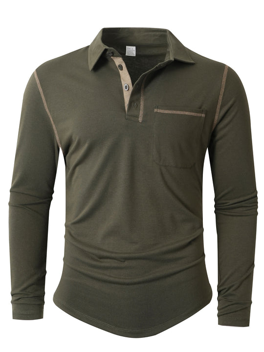 Herren Langarm Poloshirt Heidi-Mode