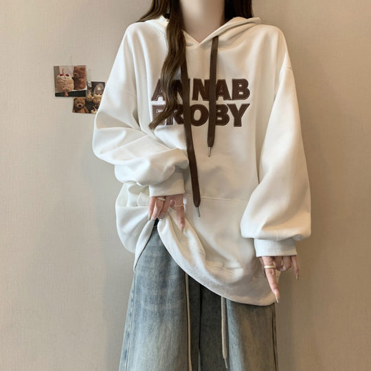 Damen Casual Grafik Hoodie mit einzigartigem Schriftzug Heidi-Mode