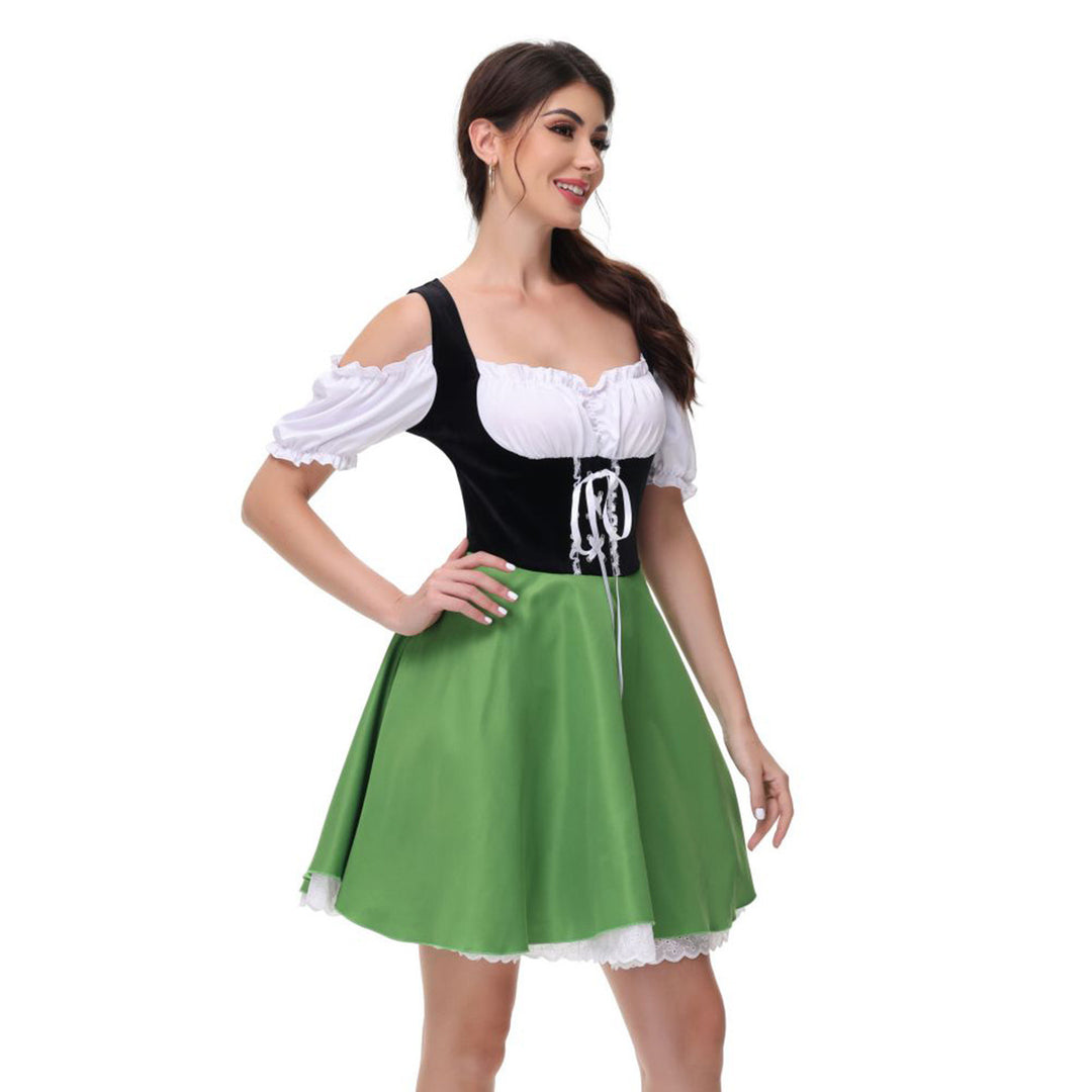 Damen Trachtenkleid mit romantischen Puffärmeln und verspieltem Schnitt Heidi