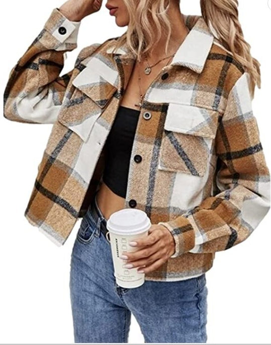 Damen Kariertes Flanelljacke Heidi-Mode