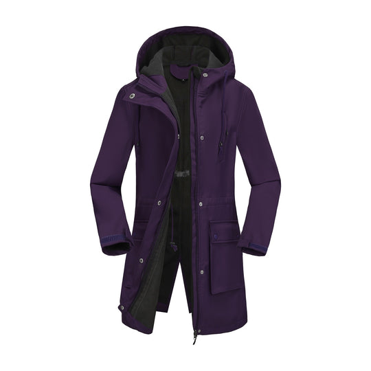 Damen funktionale Outdoor-Jacke mit verstellbarem Taillenzug und Innenfutter Heidi-Mode