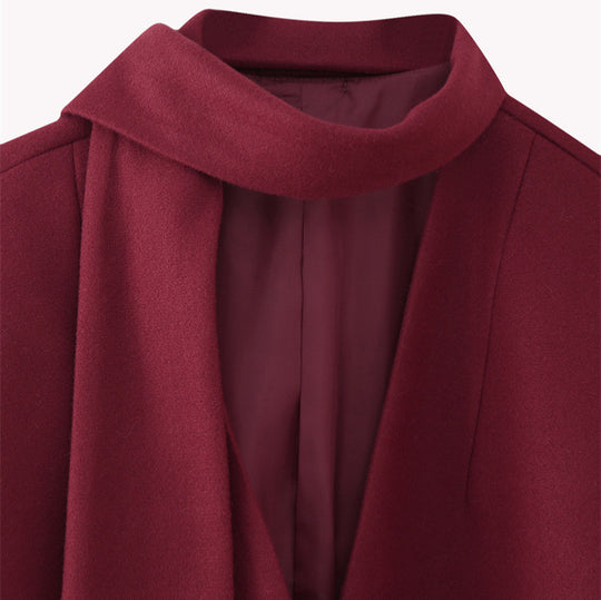 Damen modische Blazerjacke mit abnehmbarer Schalkragen Heidi-Mode