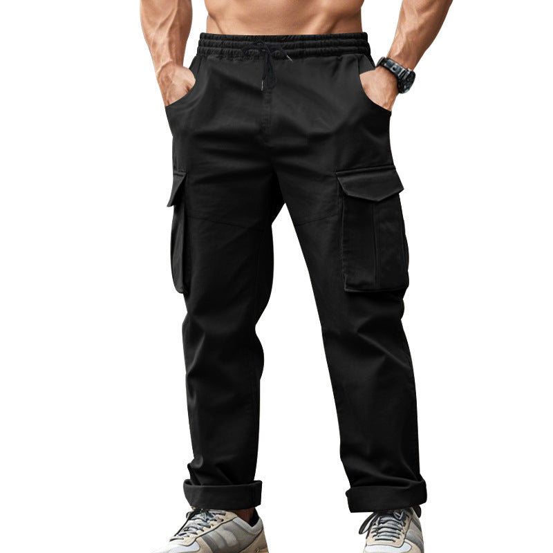 Herren Cargo-Hose mit praktischen Seitentaschen und elastischem Bund Heidi-Mode